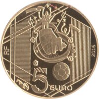 Frankreich 5 Euro 2016 - UEFA Fußball EM 2016 in Frankreich - Gold PP
