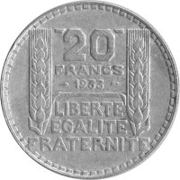 Frankreich 20 Francs 1933  - Silber