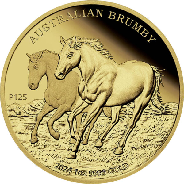 Australien Brumby 4. Ausgabe 2024 1 oz Gold | Wildpferd