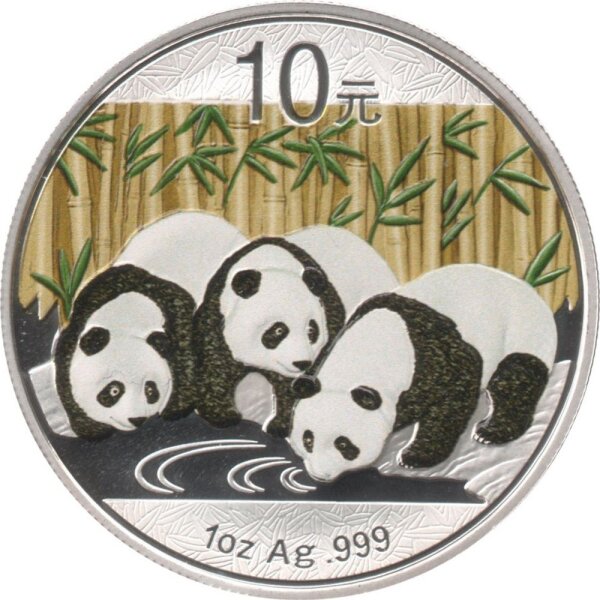 China Panda 2013 1 oz Silber - Coloriert