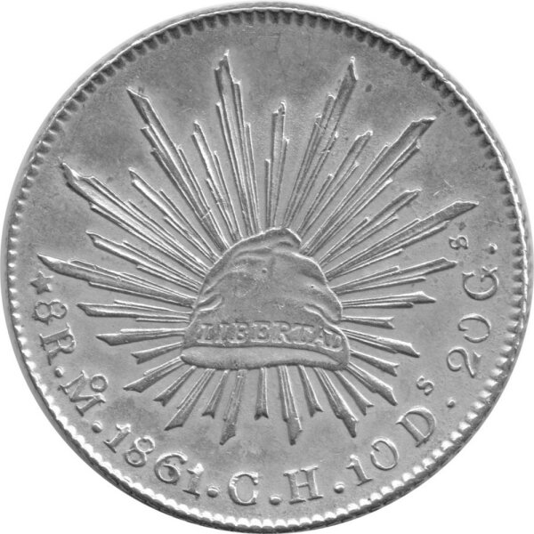 Mexiko 8 Reales 1824-1897 - Umlaufmünze - Silber -ss-vz