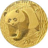 China Panda 2002 1/2 oz Gold - in Münzkapsel