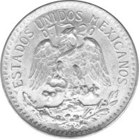 Mexiko 50 Centavos 1919-1945 - Umlaufmünze - Silber -ss-vz