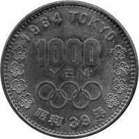Japan 1.000 Yen 1964 - XVIII. Olympische Sommerspiele 1964 in Tokio - Silber