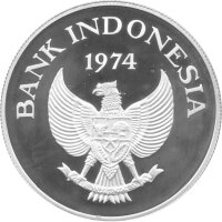 Indonesien 2.000 Rupiah 1974 - Javanischer Tiger - Silber PP