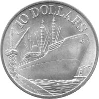 Singapur 10 Dollar 1977 - 10 Jahre Unabhängigkeit -...
