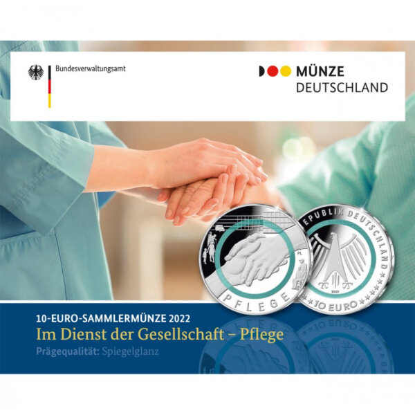 Deutschland 10 Euro 2022 "Pflege" D - PP