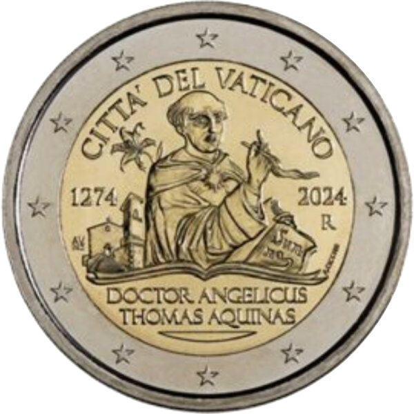 Vatikan 2 Euro 2024 "Thomas von Aquin"