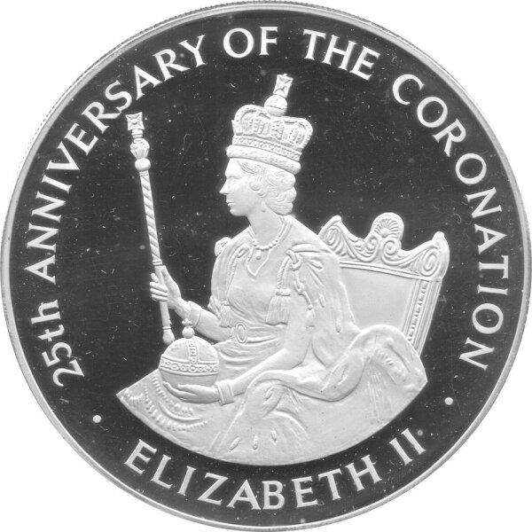Jamaica 25 Dollars 1978 - "25. Kronjubiläum von Königin Elisabeth II." - Silber PP