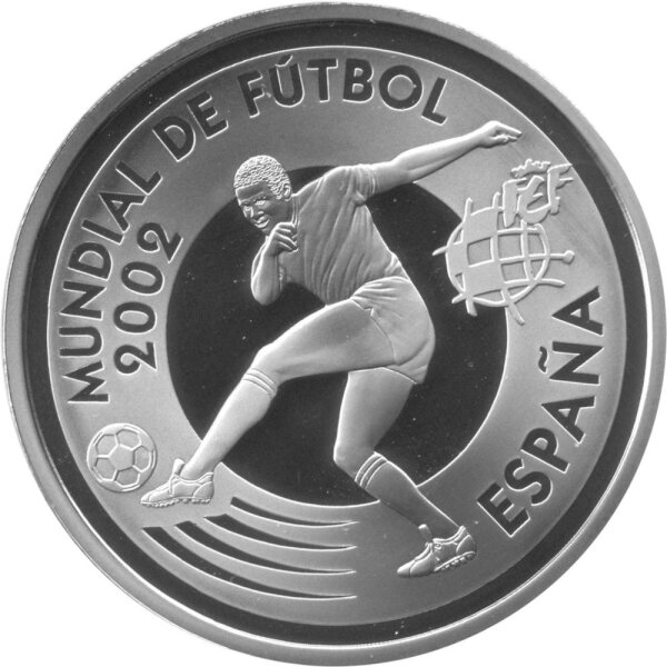Spanien 10 Euro 2002 - XVII. Fußball WM 2002 in Japan und Korea - Silber PP