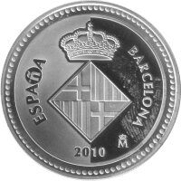 Spanien 5 Euro 2010 - Barcelona - Silber PP