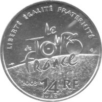 Frankreich 1/4 Euro 2003 - 100 Jahre Tour de France - Silber