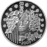Frankreich 10 Euro 2009 - 20. Jahrestag des Falls der Berliner Mauer  - Silber PP