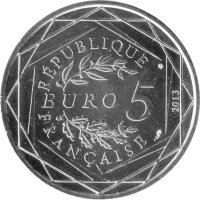 Frankreich 5 Euro 2013 - Die Werte der Republik "Gleichheit" - Silber