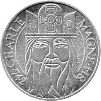 Frankreich 100 Francs 1990 - Charlemagne - Silber