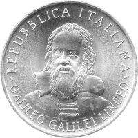 Italien 500 Lire 1982 - Galileo Galilei - Silber