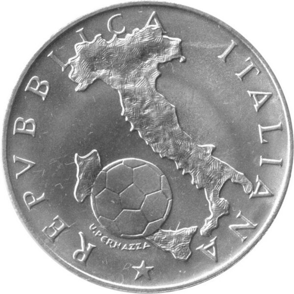 Italien 500 Lire 1986 - XIII. Fußball WM 1986 in Mexiko - Silber