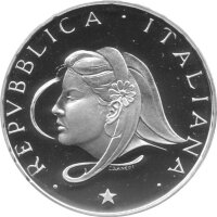 Italien 500 Lire 1987 - Jahr der Familie - Silber PP