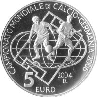 San Marino 5 Euro 2004 "XVIII. Fußball WM 2006...
