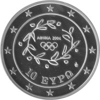 Griechenland 10 Euro 2004 - XXVIII. Olympische Sommerspiele 2004 in Athen "Weitsprung" - Silber PP