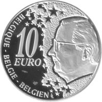 Belgien 10 Euro 2002 - Belgisches Eisenbahnsystem - Silber PP