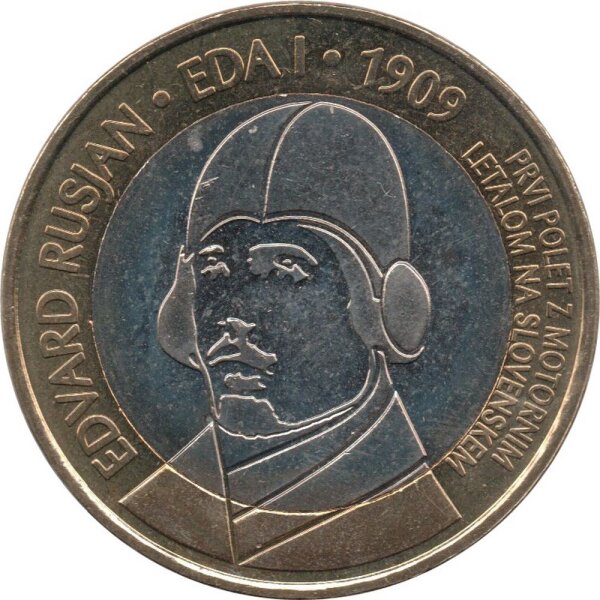 Slowenien 3 Euro 2009 - 100. Jahrestag des ersten Motorfluges - Bi-Metall