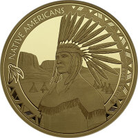 Kamerun Native Americans 4. Ausgabe 2024 Feder 1 oz Gold