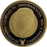 Kamerun Native Americans 4. Ausgabe 2024 Feder 1 oz Gold