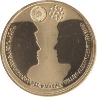 Niederlande 10 Euro 2002 - Königliche Hochzeit von Willem-Alexander und Maxima - Silber vergoldet