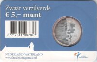 Niederlande 5 Euro 2010 - Wasserland - Ku-Ni versilbert Coincard
