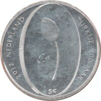 Niederlande 5 Euro 2012 - 400 Jahre diplomatische Beziehungen zur Türkei - Ku-Ni versilbert Coincard