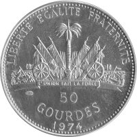 Haiti 50 Gourdes 1974 - Die Meerjungfrau - Silber