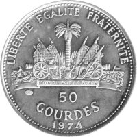 Haiti 50 Gourdes 1974 - Heiliges Jahr - Silber