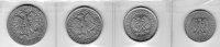 Polen Set 50 Grozy+1+2+5 Zloty - div. Jahrgänge - Alu