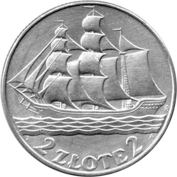 Polen 2 Zlote 1936 - 15 Jahre Hafen von Gdynia - Silber