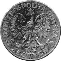 Polen 5 Zlotych 1933 - Kursmünze "Polonia" - Silber