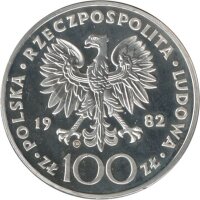 Polen 100 Zlotych 1982 - Papstbesuch - Silber