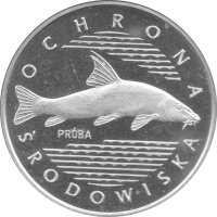 Polen 100 Zlotych 1977 PROBE - Fisch - Silber PP