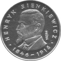 Polen 100 Zlotych 1977 PROBE - Henryk Sienkiewicz - Silber PP