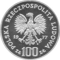Polen 100 Zlotych 1977 PROBE - Wladyslaw Reymont - Silber PP in Originalkapsel