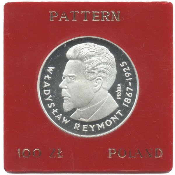 Polen 100 Zlotych 1977 PROBE - Wladyslaw Reymont - Silber PP