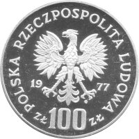 Polen 100 Zlotych 1977 PROBE - Wladyslaw Reymont - Silber PP