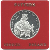 Polen 1.000 Zlotych 1986 PROBE - König Wladyslaw I....