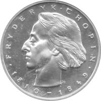 Polen 50 Zlotych 1972 - Frédéric Chopin - Silber PP