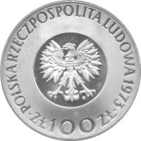 Polen 100 Zlotych 1973 - Nikolaus Kopernikus - Silber PP