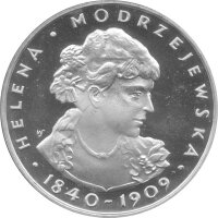 Polen 100 Zlotych 1975 - Helena Modrzejewska - Silber PP in Originalkapsel