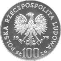 Polen 100 Zlotych 1975 - Helena Modrzejewska - Silber PP in Originalkapsel
