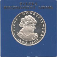 Polen 100 Zlotych 1975 - Helena Modrzejewska - Silber PP