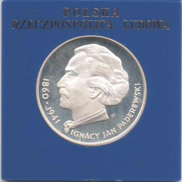Polen 100 Zlotych 1975 - Ignacy Jan Paderewski - Silber PP