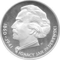 Polen 100 Zlotych 1975 - Ignacy Jan Paderewski - Silber PP in Originalkapsel